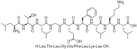 CAS # 335242-15-4, L-Leucyl-L-threonyl-L-leucylglycyl-L-alpha-glutamyl-L-phenylalanyl-L-leucyl-L-lysyl-L-leucine