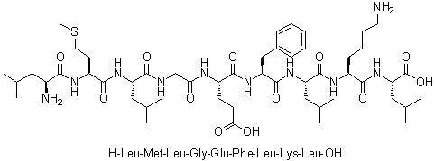 L-亮氨酰-L-蛋氨酰-L-亮氨酰甘氨酰-L-alpha-谷氨酰-L-苯丙氨酰-L-亮氨酰-L-赖氨酰-L-亮氨酸分子结构 (CAS 335242-17-6)
