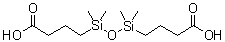 1,3-二(3-羧基丙基)四甲基二硅氧烷分子结构 (CAS 3353-68-2)