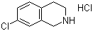structure of CAS# 33537-97-2, 7-氯-1,2,3,4-四氢异喹啉盐酸盐