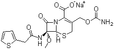 structure of CAS# 33564-30-6, Cefoxitin sodium