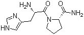 CAS # 33605-69-5, Histidylprolineamide, (2S)-1-[(2S)-2-Amino-3-(3H-imidazol-4-yl)propanoyl]pyrrolidine-2-carboxamide, His-pro-amide