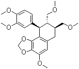 structure of CAS# 33676-00-5, (7S,8S,9R)-9-(3,4-Dimethoxyphenyl)-6,7,8,9-tetrahydro-4-methoxy-7,8-bis(methoxymethyl)naphtho[1,2-d]-1,3-dioxole