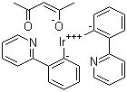 乙酰丙酮酸二(2-苯基吡啶)铱分子结构 (CAS 337526-85-9)