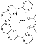 structure of CAS# 337526-95-1, 乙酰丙酮双(2-苯基喹啉)铱