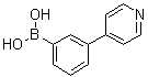 [3-(4-吡啶基)苯基]硼酸分子结构 (CAS 337536-25-1)