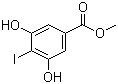3,5-二羟基-4-碘苯甲酸甲酯分子结构 (CAS 338454-02-7)