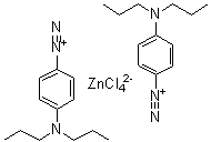 Bis[4-(dipropylamino)benzenediazonium] (T-4)-tetrachlorozincate molecular structure (CAS 33864-17-4)