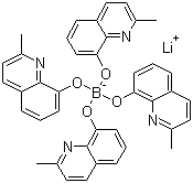 四(2-甲基-8-羟基喹啉)硼锂分子结构 (CAS 338949-42-1)