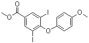 3,5-二碘-4-(4-甲氧基苯氧基)苯甲酸甲酯分子结构 (CAS 33927-09-2)