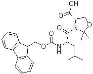 structure of CAS# 339531-50-9, (4S)-3-[(2S)-2-[[芴甲氧羰基]氨基]-4-甲基-1-氧代戊基]-2,2-二甲基-4-恶唑烷羧酸