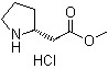 structure of CAS# 340040-67-7, (2R)-2-吡咯烷乙酸甲酯盐酸盐