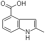 structure of CAS# 34058-50-9, 2-甲基-1H-吲哚-4-羧酸