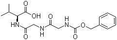 structure of CAS# 34152-86-8, N-苄氧羰基甘氨酰甘氨酰-L-缬氨酸