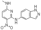N2-1H-吲唑-5-基-N6-甲基-3-硝基-2,6-吡啶二胺分子结构 (CAS 342639-96-7)