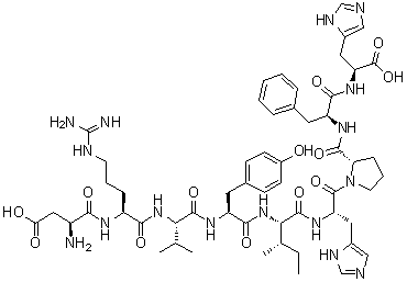 血管紧张素-(1-9)分子结构 (CAS 34273-12-6)