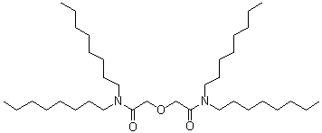 N,N,N'N'-四辛基-3-氧杂戊二酰胺分子结构 (CAS 342794-43-8)