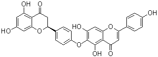 structure of CAS# 34292-87-0, 2,3-二氢扁柏双黄酮