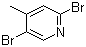 2,5-二溴-4-甲基吡啶分子结构 (CAS 3430-26-0)