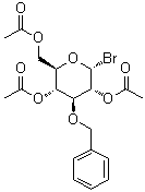 2,4,6-三-O-乙酰基-3-O-苄基-alpha-D-吡喃葡萄糖基溴化物分子结构 (CAS 34339-69-0)