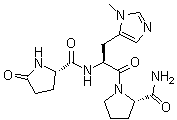 CAS # 34367-54-9, alpha-(5-Oxo-L-prolyl)-(3-methyl-L-histidyl)-L-prolinamide, 3-Methylthyrotropin-releasing factor, 3-Methylthyrotropin-releasing hormone, A 42872, L-Pyroglutamyl-L-3-methylhistidyl-L-prolinamide, Npi-Methyl-TRH, Npi-Methylhistidyl-TRH, Npi-Methylimidazole thyrotropin-releasing factor, PGlu-3-methyl-His-Pro-NH2