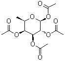 6-脱氧-beta-D-吡喃半乳糖四乙酸酯分子结构 (CAS 34371-41-0)