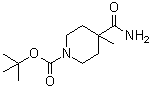 4-氨基甲酰基-4-甲基哌啶-1-羧酸叔丁酯分子结构 (CAS 343788-67-0)