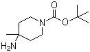 CAS # 343788-69-2, tert-Butyl 4-amino-4-methylpiperidine-1-carboxylate, 1-(tert-Butoxycarbonyl)-4-amino-4-methylpiperidine, 4-Amino-4-methylpiperidine-1-carboxylic acid tert-butyl ester, 4-Amino-4-methylpiperidine-1-carboxylic acid tert-butyl ester, N-Boc-4-amino-4-methylpiperidine