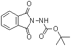 N-(叔丁氧羰基氨基)邻苯二甲酰亚胺分子结构 (CAS 34387-89-8)