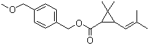 CAS # 34388-29-9, Methothrin, 4-(Methoxymethyl)benzyl chrysanthemum monocarboxylate, [4-(Methoxymethyl)phenyl]methyl 2,2-dimethyl-3-(2-methylprop-1-enyl)cyclopropane-1-carboxylate, 2,2-Dimethyl-3-(2-methylpropyl)cyclopropanecarboxylic acid p-(methoxymethyl)benzyl ester
