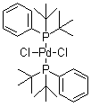 反式-双(二叔丁基苯基膦)二氯化钯(II)分子结构 (CAS 34409-44-4)