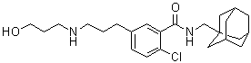 structure of CAS# 345304-65-6, 2-Chloro-5-[3-[(3-hydroxypropyl)amino]propyl]-N-(tricyclo[3.3.1.1(3,7)]dec-1-ylmethyl)benzamide