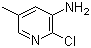 3-氨基-2-氯-5-甲基吡啶分子结构 (CAS 34552-13-1)
