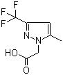 5-甲基-3-(三氟甲基)-1H-吡唑-1-乙酸分子结构 (CAS 345637-71-0)