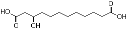 3-羟基十二烷二酸分子结构 (CAS 34574-69-1)