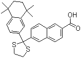 CAS # 345952-44-5, MM 11253, 6-[2-(5,6,7,8-Tetrahydro-5,5,8,8-tetramethyl-2-naphthalenyl)-1,3-dithiolan-2-yl]-2-naphthalenecarboxylic acid