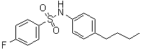structure of CAS# 346692-04-4, N-(4-丁基苯基)-4-氟苯磺酰胺