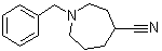 structure of CAS# 346735-00-0, Hexahydro-1-(phenylmethyl)-1H-azepine-4-carbonitrile