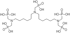 structure of CAS# 34690-00-1, Bis(hexamethylenetriaminepenta(methylenephosphonic acid))