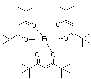 structure of CAS# 34750-80-6, 三(2,2,6,6-四甲基庚烷-3,5-二酮)铒(III)