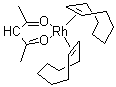structure of CAS# 34767-55-0, Bis(cyclooctene)(2,4-pentanedionato)rhodium