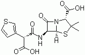 structure of CAS# 34787-01-4, 替卡西林