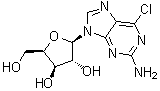 CAS # 34793-10-7, 6-Chloro-9-beta-D-xylofuranosyl-9H-purin-2-amine, NSC 125627