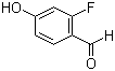 2-Fluoro-4-hydroxybenzaldehyde molecular structure (CAS 348-27-6)