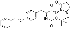 structure of CAS# 34805-19-1, Boc-O-Benzyl-L-tyrosine hydroxysuccinimide ester