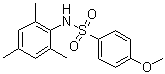 4-甲氧基-N-(2,4,6-三甲基苯基)苯磺酰胺分子结构 (CAS 349085-82-1)