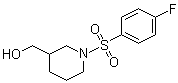 1-[(4-氟苯基)磺酰基]-3-哌啶甲醇分子结构 (CAS 349402-83-1)