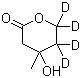 DL-甲瓦龙酸内酯-4,4,5,5-D4分子结构 (CAS 349553-98-6)