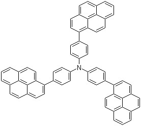 4,4',4''-三(1-芘基)三苯胺分子结构 (CAS 349669-77-8)