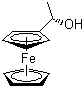 (-)-1-二茂铁基乙醇分子结构 (CAS 35025-24-2)